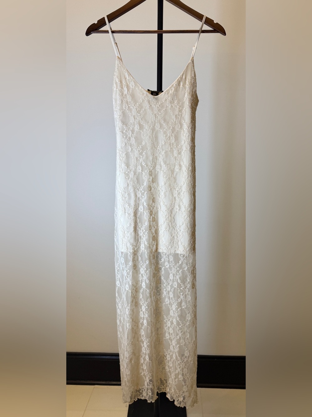 Sincerely Jules Ivory Lace Slip Maxi Dress | Size M